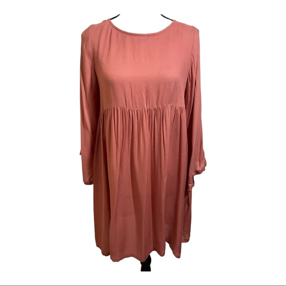 Rachel Pally smocked bell sleeves mini dress new no tag. Size medium rayon - Picture 6 of 8